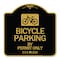 Signmission Bicycle Parking by Permit C.V.S. 21210 W/ Bicycle Graphic Heavy-Gauge Alum, 18" x 18", BG-1818-24322 A-DES-BG-1818-24322 - alternate 1